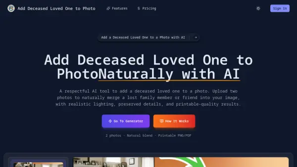 Add Deceased Loved One to Photo