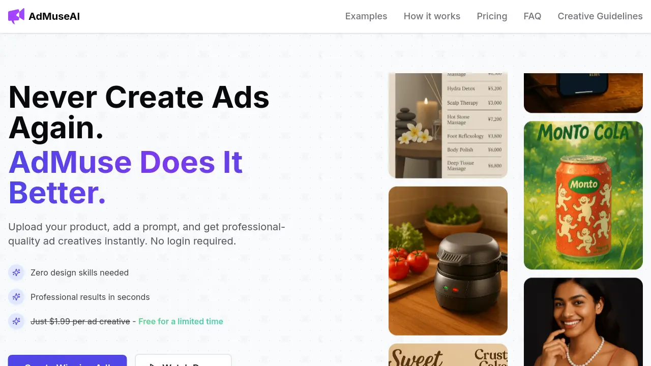 AdMuseAI - Never Create Ads Again. AdMuse Does It Better.