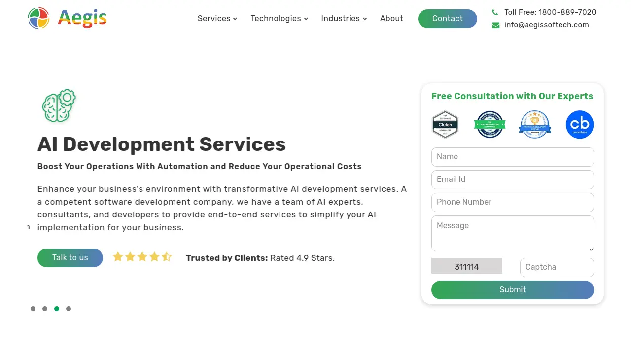 Aegis Softtech - AI Development and Custom Software Solutions Provider