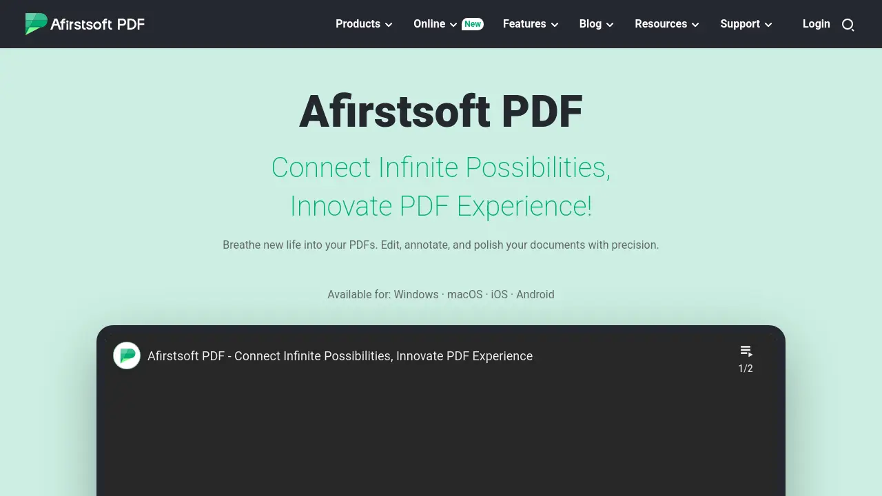 Afirstsoft PDF screenshot