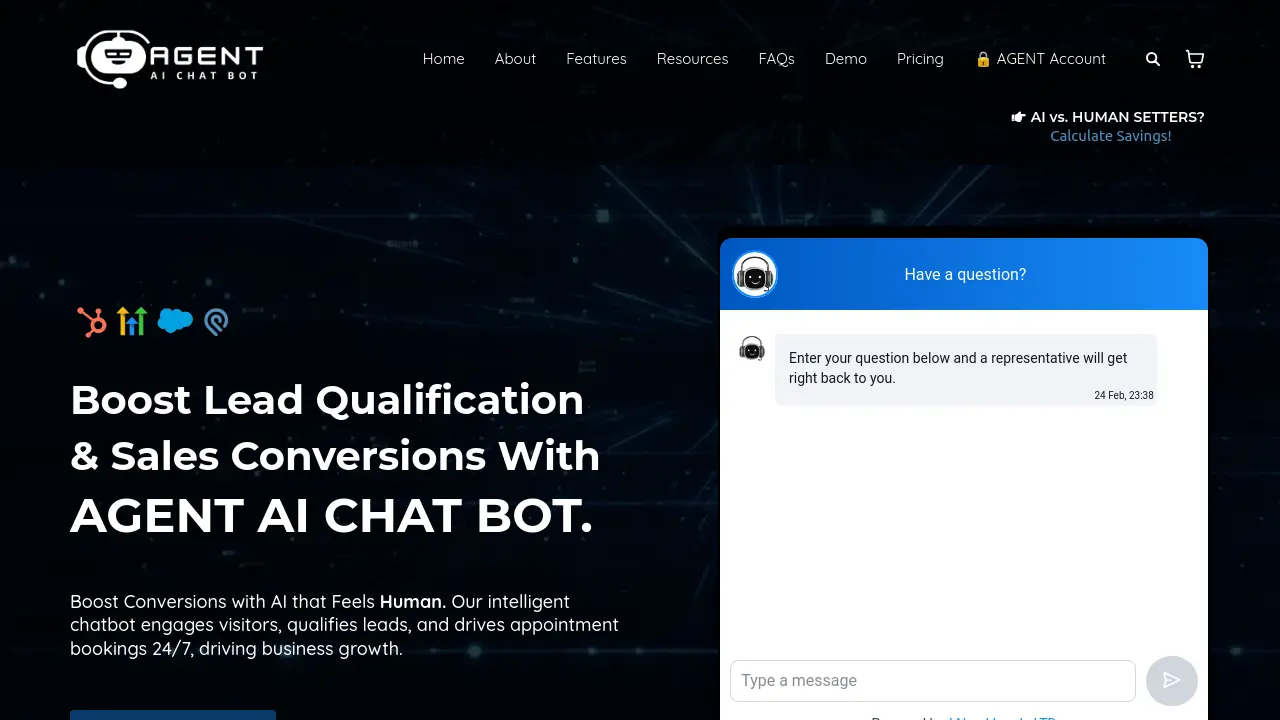 AGENT AI Chat Bot screenshot