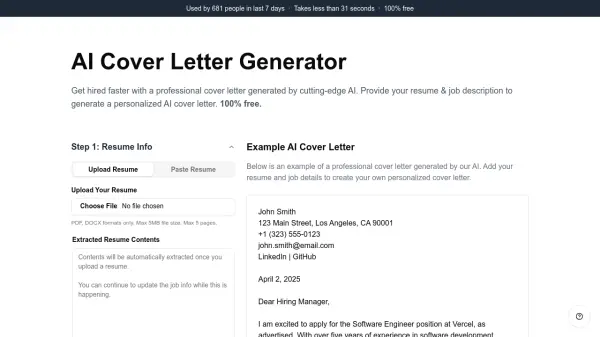 AI Cover Letter Generator