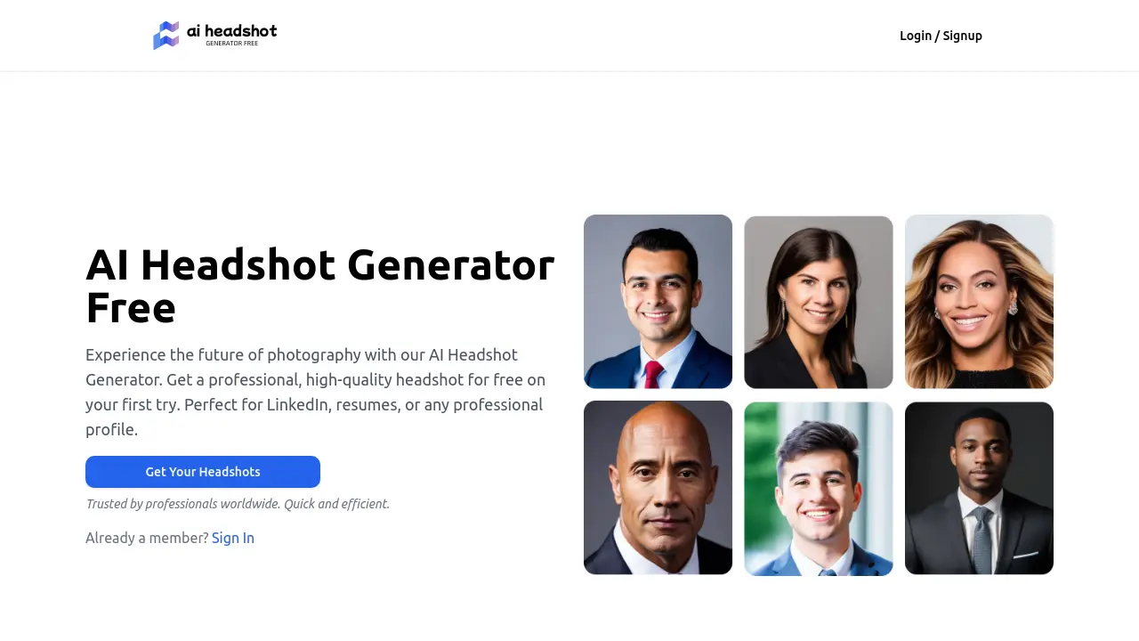 AI Headshot Generator Free screenshot