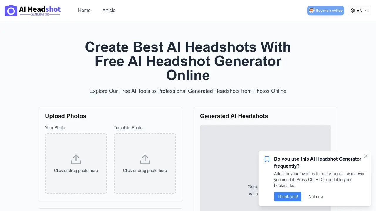 ai-headshot-generator.net screenshot