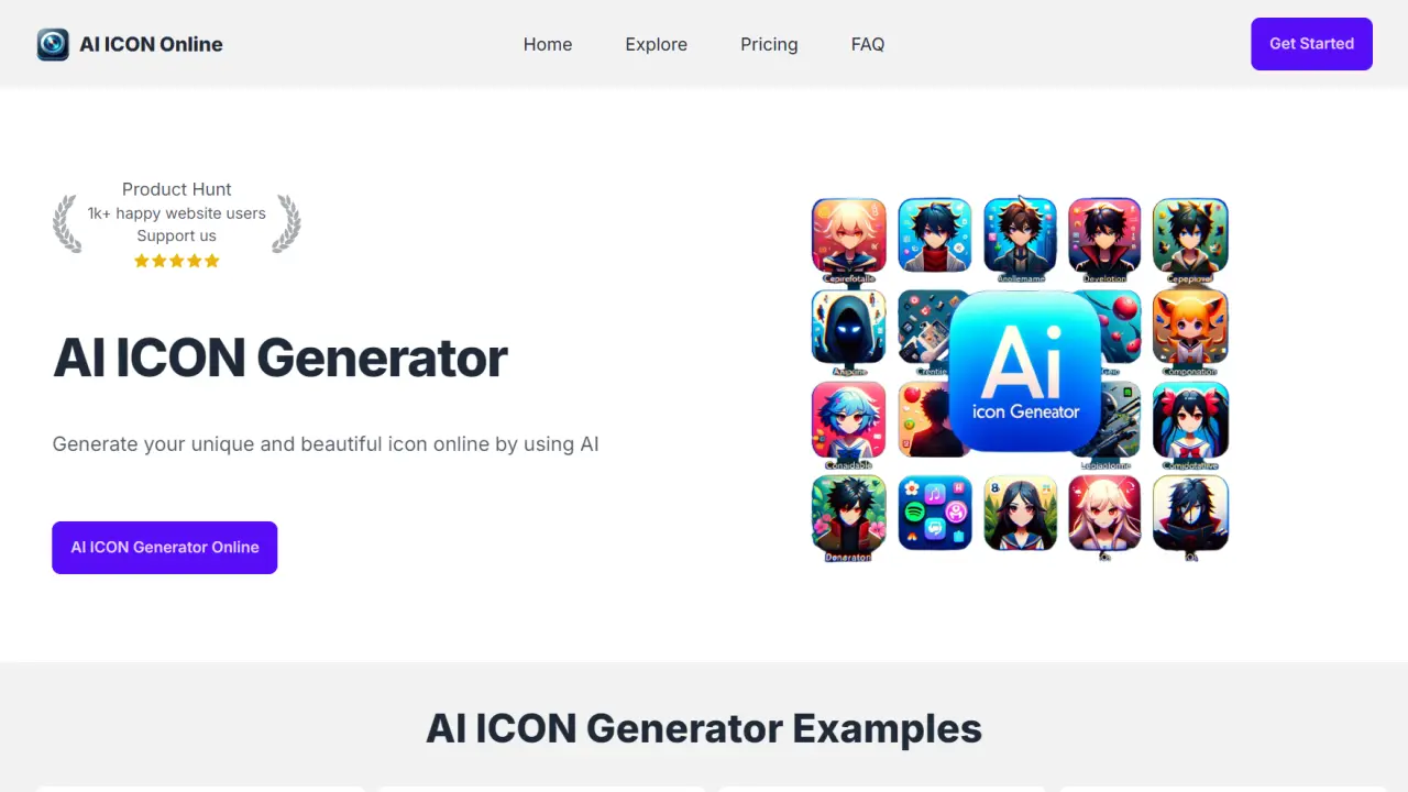 AI ICON Online - Generate your unique and beautiful icon online by using AI