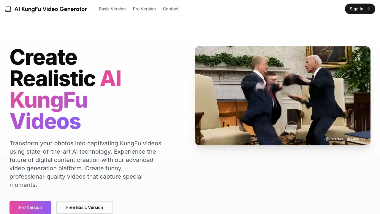 AI KungFu Video Generator screenshot