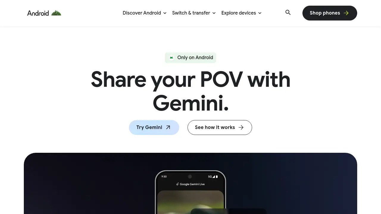 AI on Android - Elevate your everyday with Google AI.