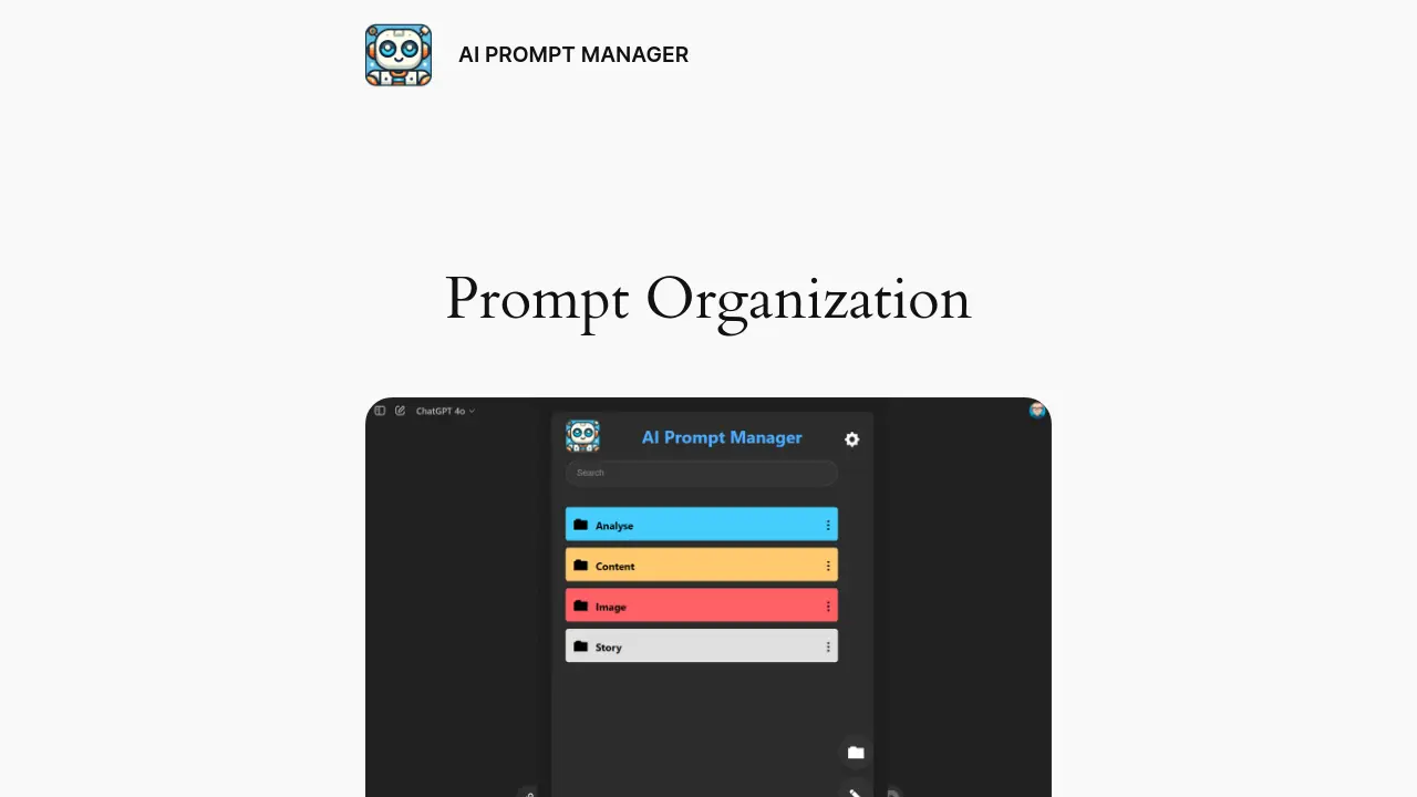 AI Prompt Manager - Effortlessly Organize and Manage Your AI Prompts
