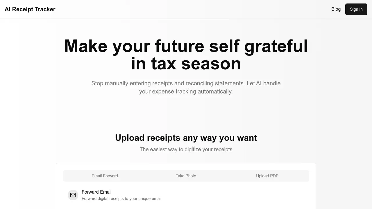 AI Receipt Tracker - Automate expense tracking and receipt management ...