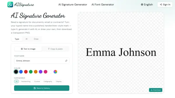 AI Signature Generator