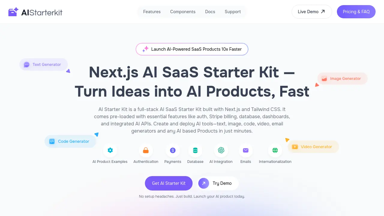 AI Starter Kit - Accelerate SaaS Development with a Full-Stack AI ...