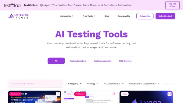 AI Testing Tools Directory