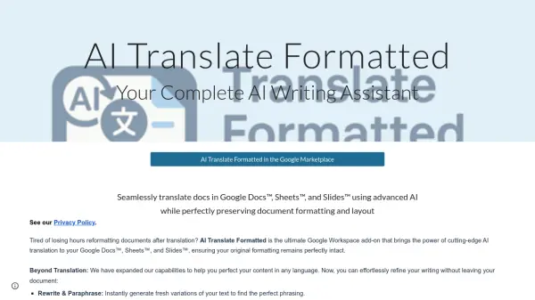 AI Translate Formatted
