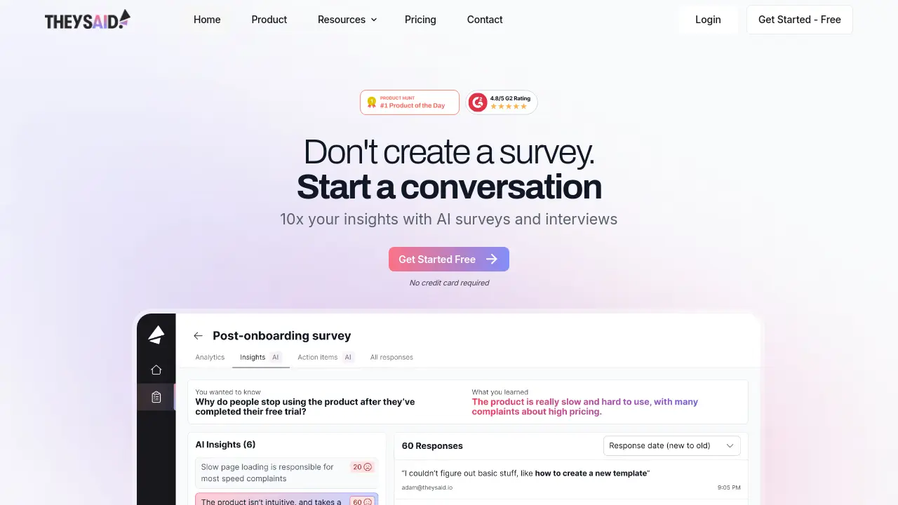 ai.theysaid.io screenshot