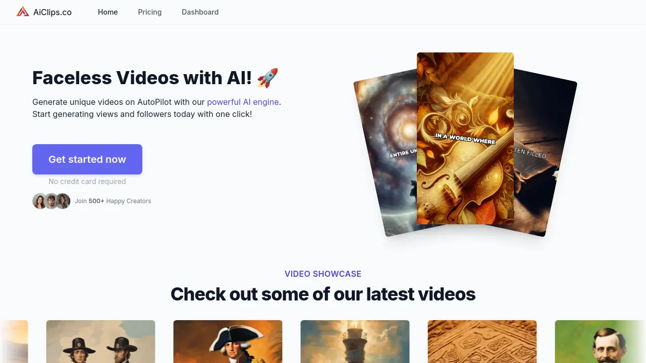 aiclips.co screenshot