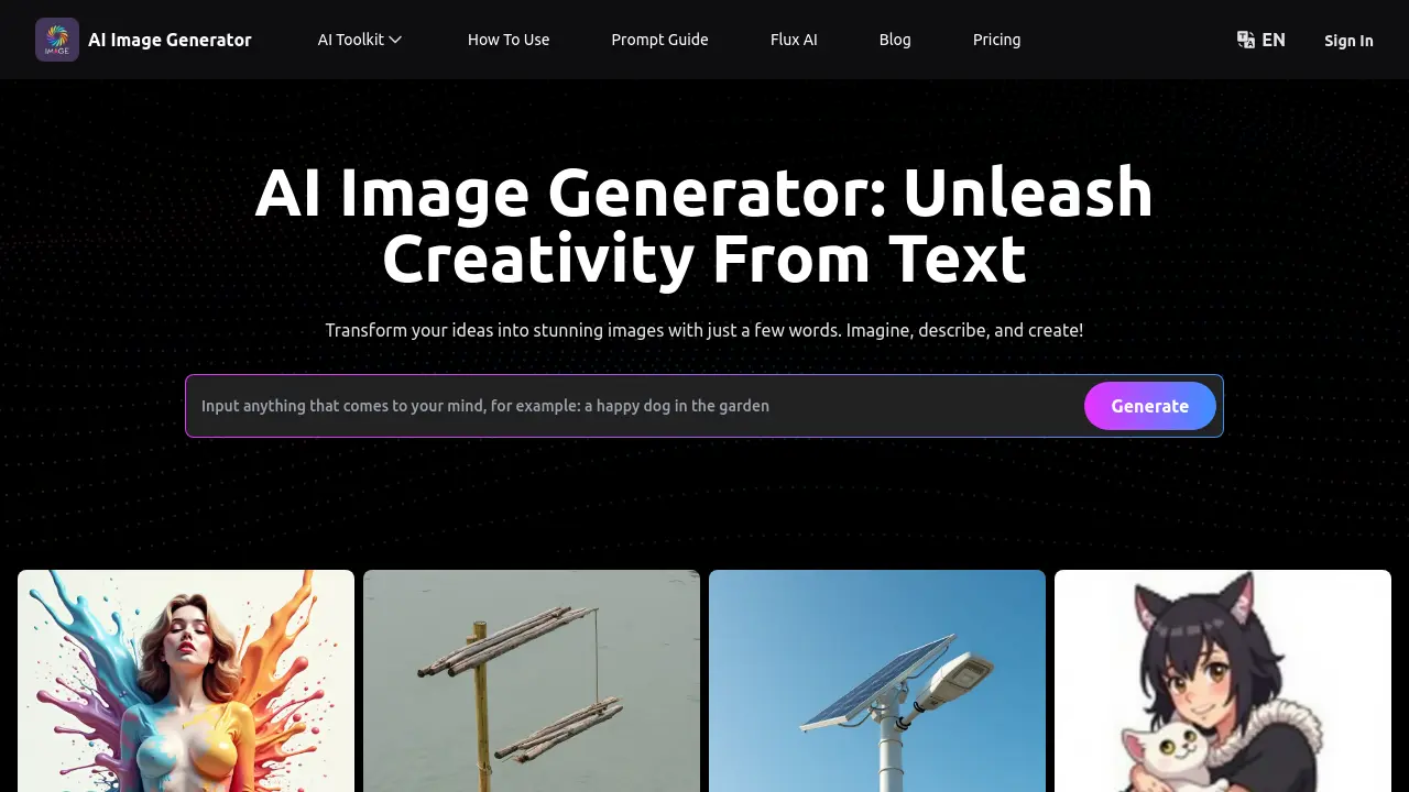 aiimagegenerator.is screenshot