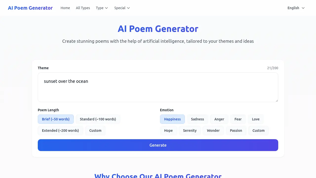 aipoemgenerator.cc screenshot