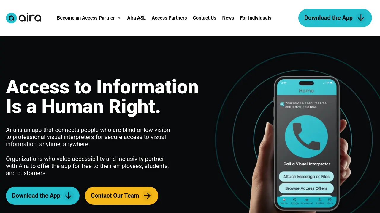 Aira - Access to Information Is a Human Right.