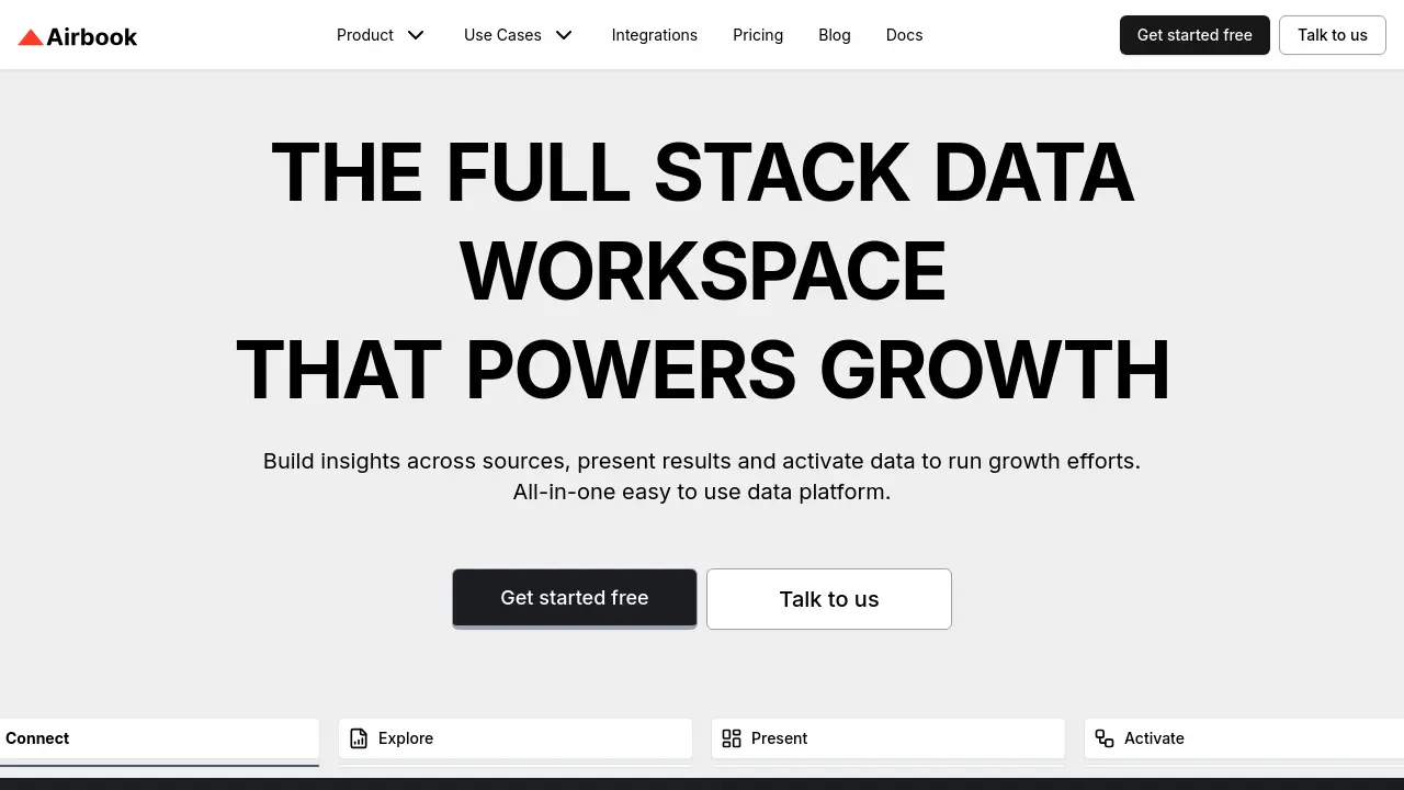 Airbook - The full stack data workspace that powers growth