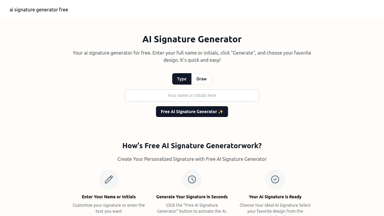 Generator Signator Chart aisignaturegenerators.com - Your ai signature generator for free.