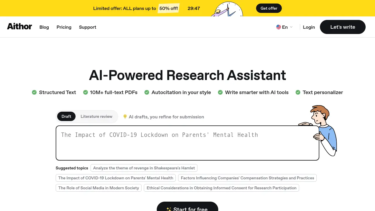Aithor - AI-Powered Research Assistant for Smarter Writing