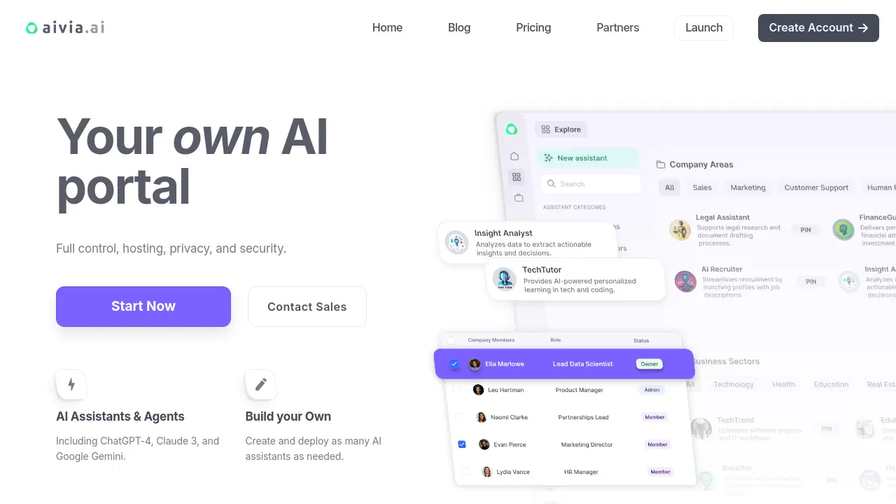 Aivia - Your Own AI Portal