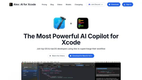 Alex: AI for Xcode