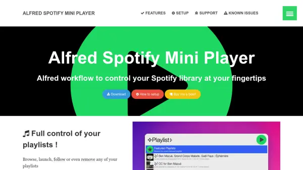 Alfred Spotify Mini Player