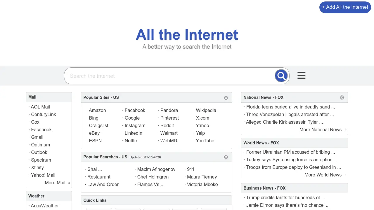 All the Internet - A better way to search the Internet