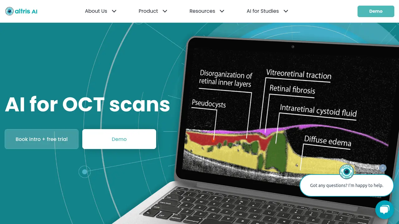 Altris AI - AI-Powered OCT Scan Analysis for Eye Care Professionals