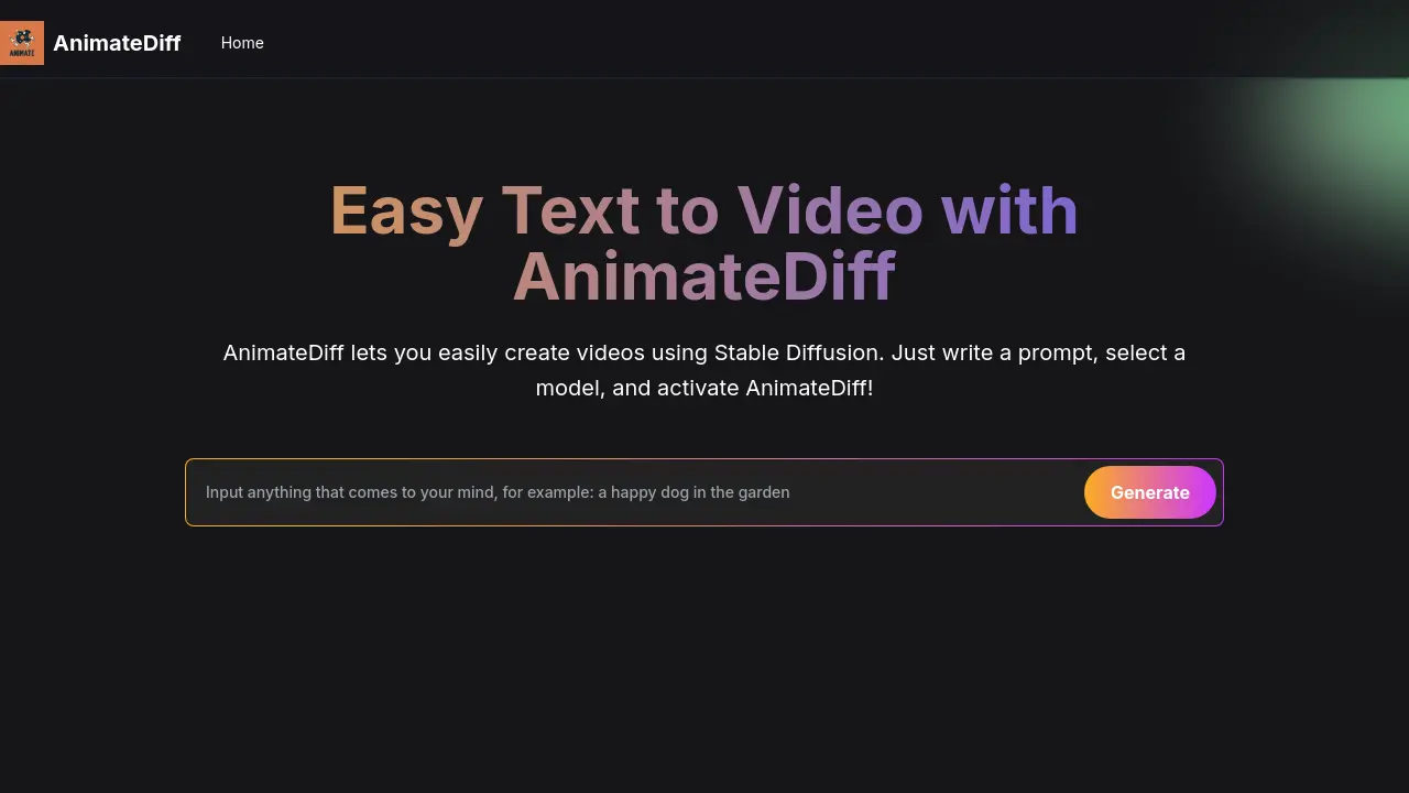 AnimateDiff screenshot