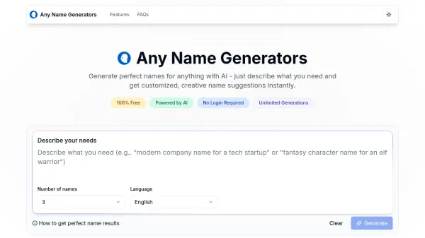Any Name Generators