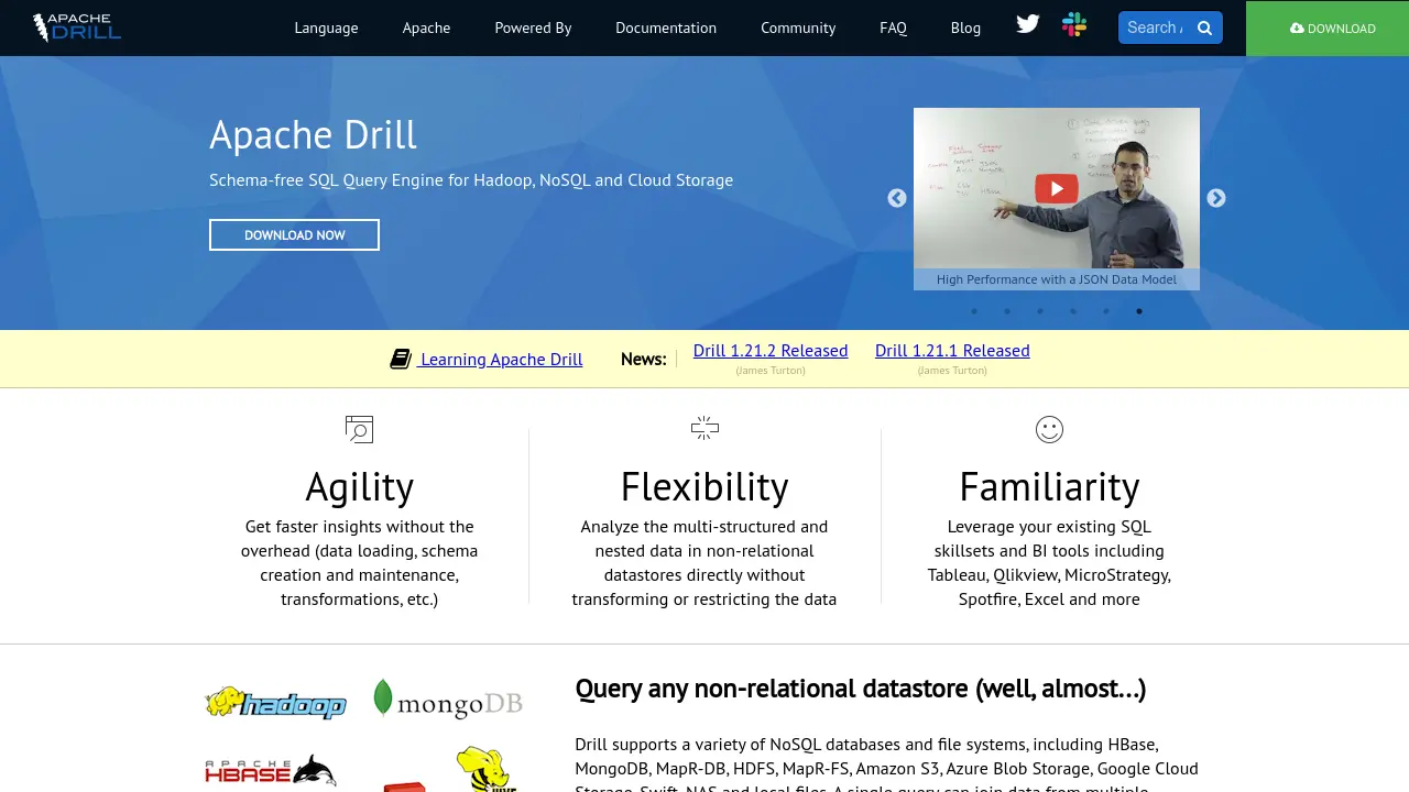 Apache Drill - Schema-free SQL Query Engine for Hadoop, NoSQL and Cloud ...