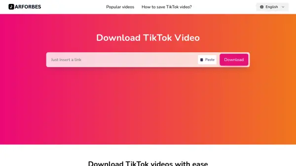 ArForbes AI TikTok Downloader