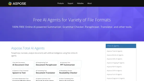 Aspose.Total AI Agents