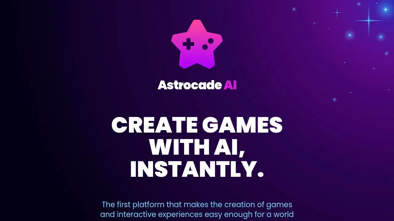 Astrocade - Create Games with AI, Instantly.