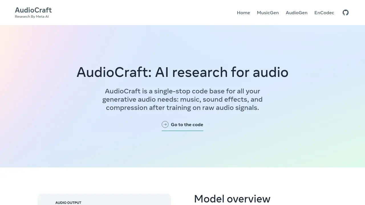 AudioCraft - A Single-Stop Code Base for Generative Audio Needs