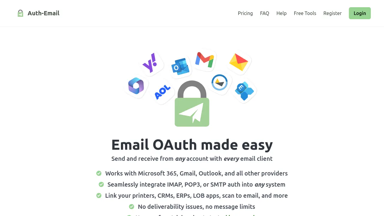 Auth-Email - Email OAuth made easy for any email client or application