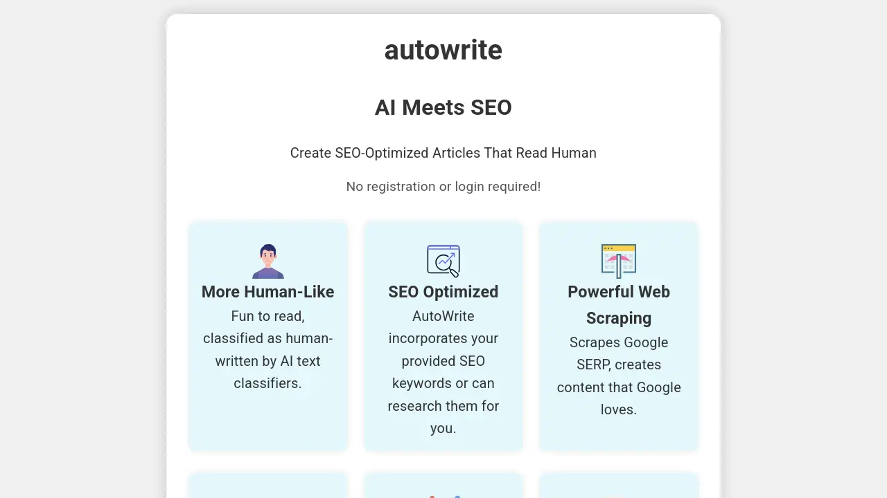 AutoWrite screenshot