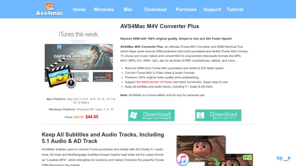 AVS4Mac M4V Converter Plus