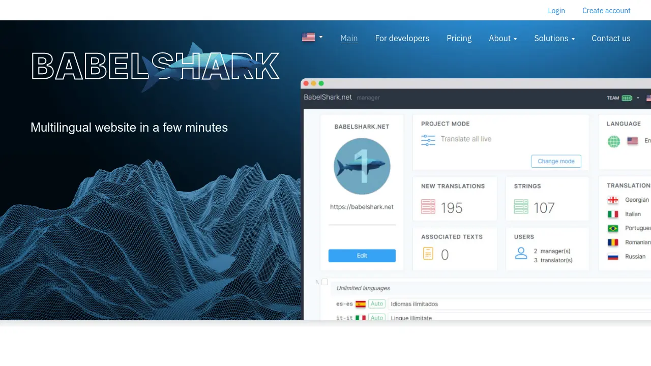 BabelShark - Translate Your Website into 200+ Languages