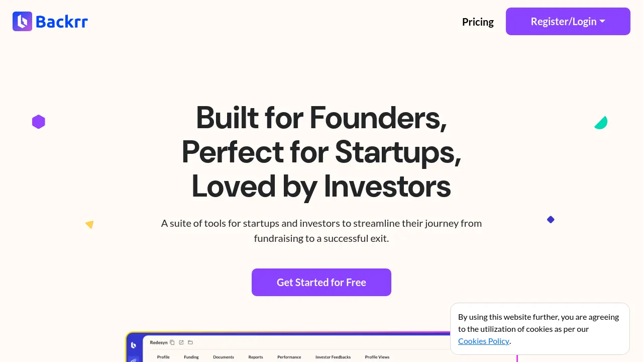 Backrr - Streamline Fundraising and Investment for Startups and Investors