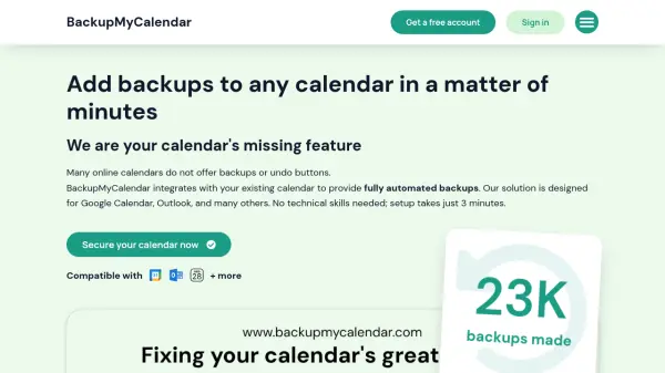 BackupMyCalendar