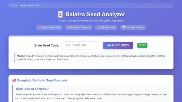 Balatro Seed Analyzer
