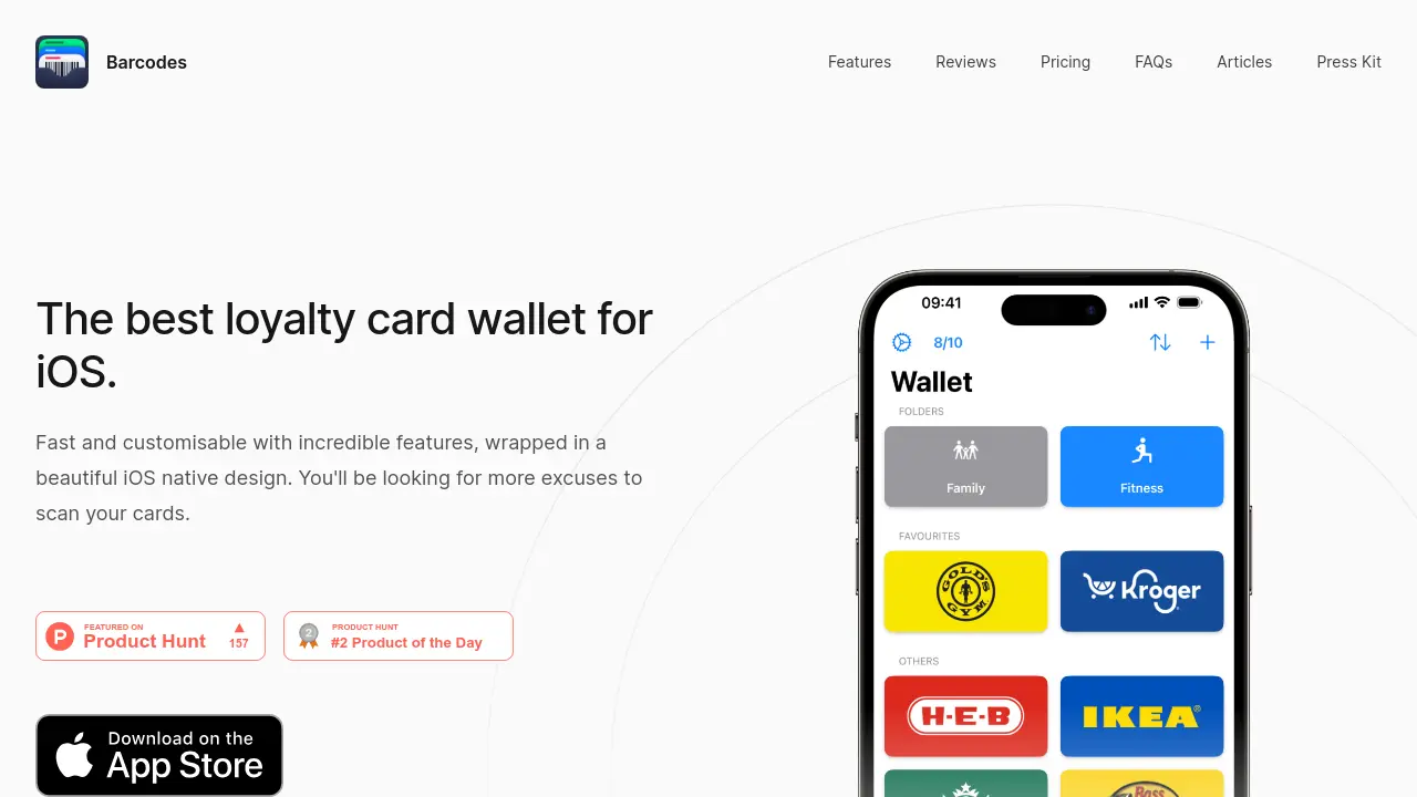Barcodes - The best loyalty card wallet for iOS