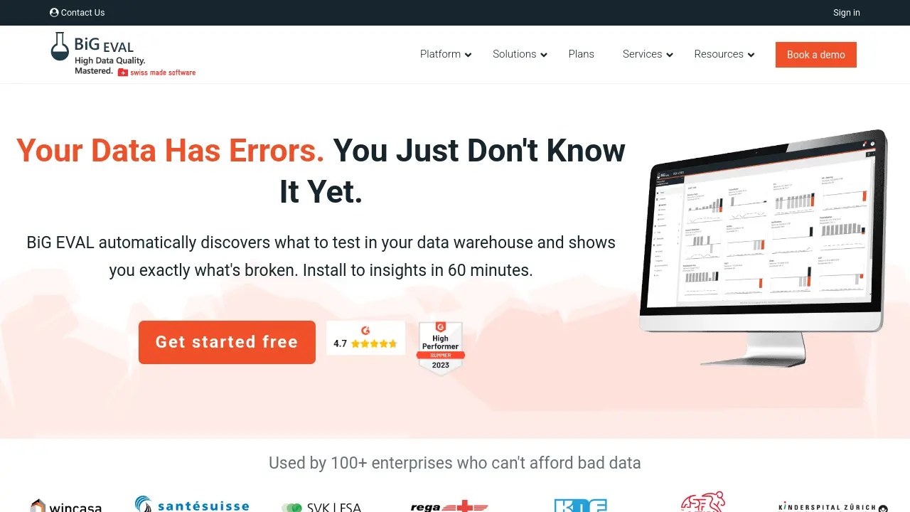 BiG EVAL - Automated Data Quality Management and Test Automation Platform