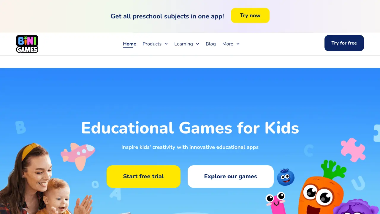 Bini Games - Educational games for kids that make learning fun and ...