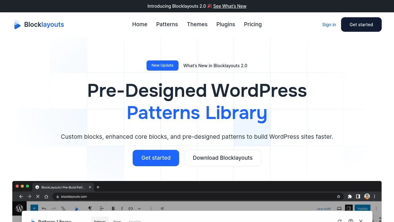 Blocklayouts - Pre-designed WordPress patterns library to build sites ...