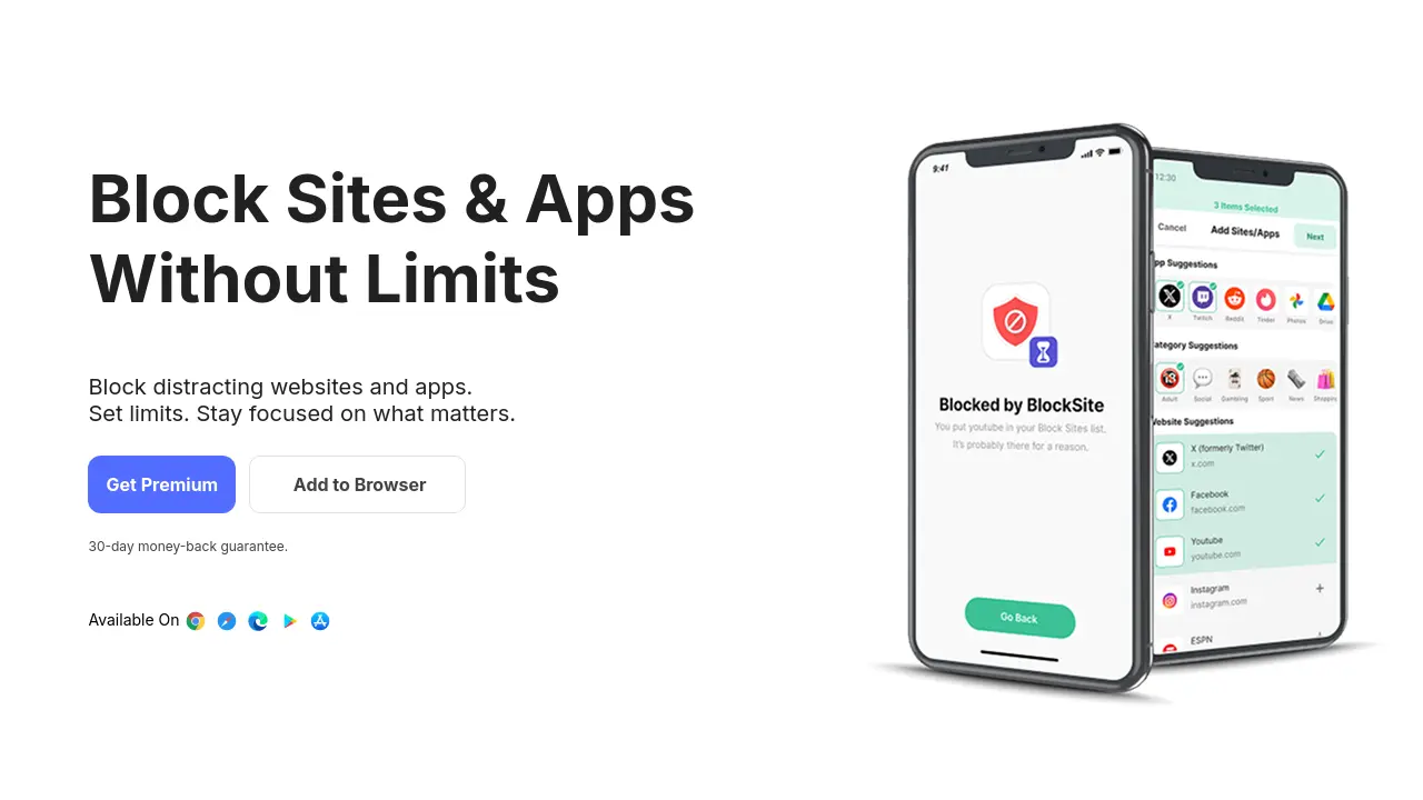 BlockSite - Block distracting websites and apps to stay focused on what ...