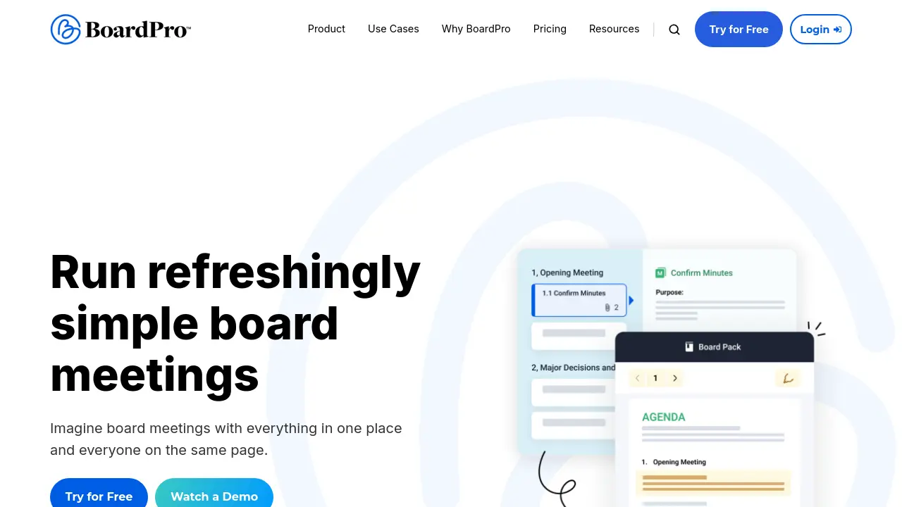 BoardPro - Run refreshingly simple board meetings with everything in ...